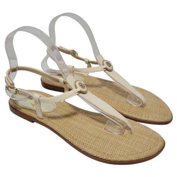 Sam Edelman Sandals Womens Size 8 M Gigi Signet Ankle Strap Modern Ivory NWOB - Picture 1 of 15